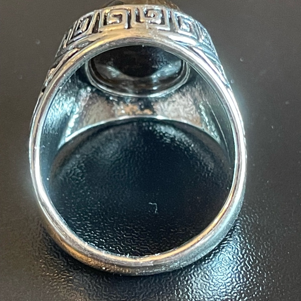 Tigers eye stone silver ring size 9 - Picture 4 of 9